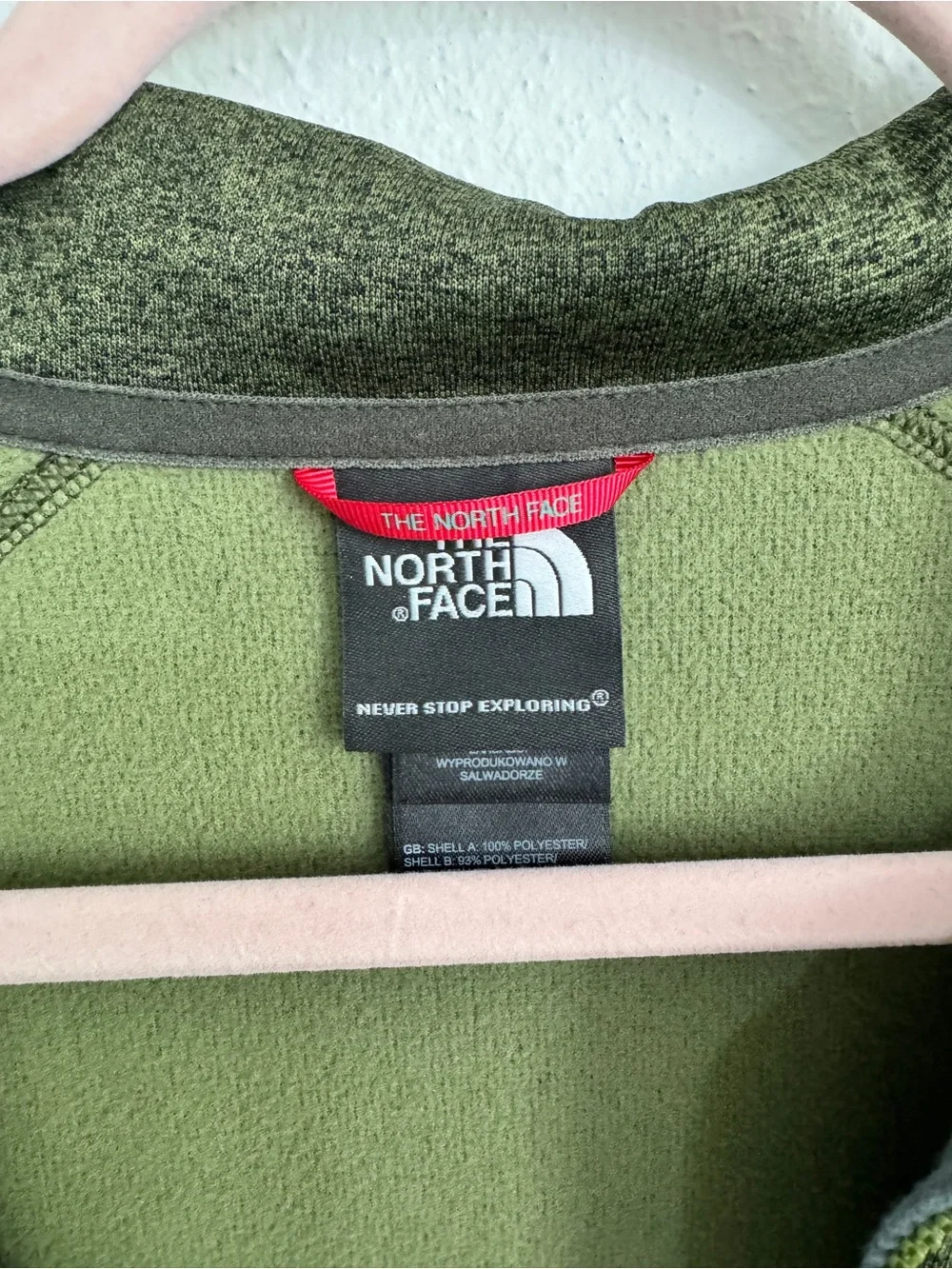 The North Face Green 1/4 Zip Mock Neck Comfy Fall Pullover Sweatshirt Mens M